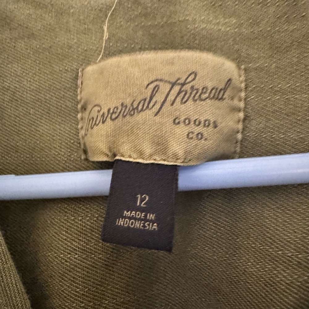 Universal Thread Olive Green Jumpsuit with Tie Waist - Picture 4 of 5